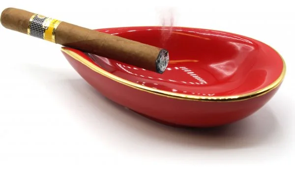 阿多里尼陶瓷雪茄烟灰缸叶子款 - 红色