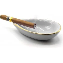 阿多里尼陶瓷雪茄烟灰缸叶子款 - 白色