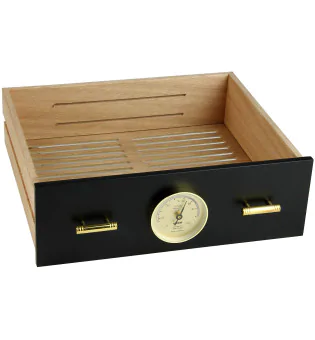 用于 adorini Humidor Chianti 中号黑色保湿盒的抽屉，带湿度计孔 图片 5