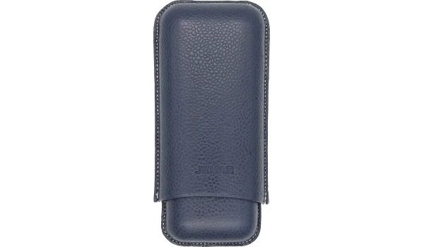 Jemar雪茄皮套盒可装两支雪茄 - 深蓝色464/2