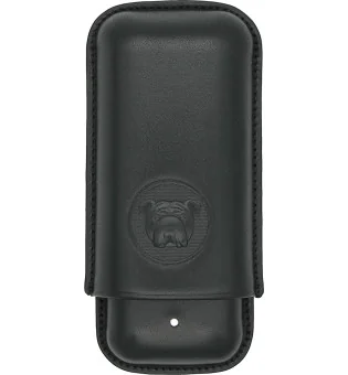 登喜路斗牛犬雪茄盒可放置两支罗伯图雪茄黑色
