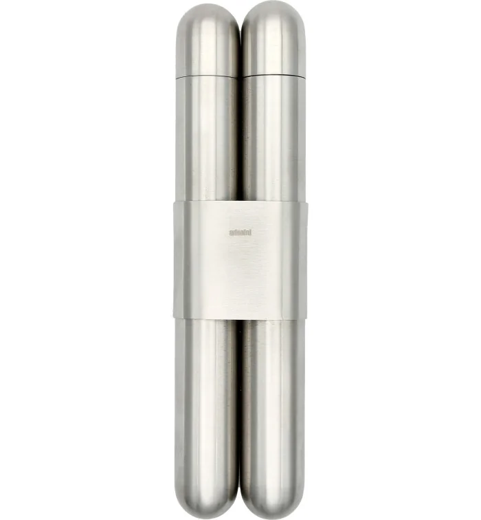 安道里尼双雪茄盒高级不锈钢表层/雪松 图片 2