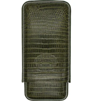 蒙特克里斯托开式雪茄皮套盒可放置3支雪茄 - 绿色