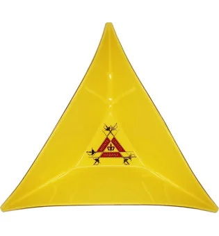 蒙特克里斯托三角形烟灰缸 - 黄色
