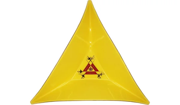 蒙特克里斯托三角形烟灰缸 - 黄色