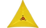 蒙特克里斯托三角形烟灰缸 - 黄色