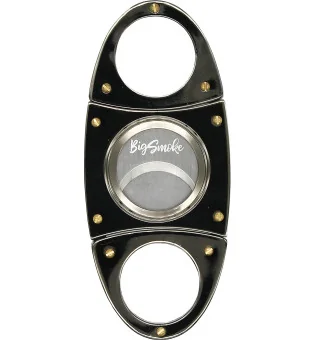 BigSmoke雪茄剪 - 枪色带金属铆钉装饰