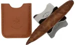 Les Fines Lames 雪茄操作台配浅棕色皮套