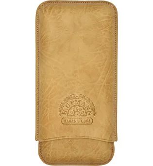 H.Upmann Cigar Case 棕色,适用于3支雪茄