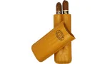 Partagas 雪茄盒 皮革 芥末色 2支装