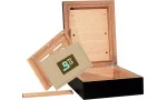 BigSmoke 迷你款黑色雪茄盒含 Boveda 72% 套装
