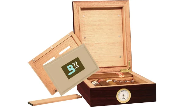 BigSmoke Humidor Mini Brown,含 Boveda 72% 套装