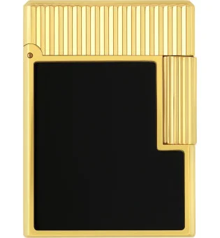 S.T. Dupont Ligne 1 打火机 黑色漆面 黄K金 C14120