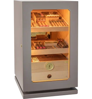 adorini Lumina Grande Deluxe 浅灰色雪茄保湿盒